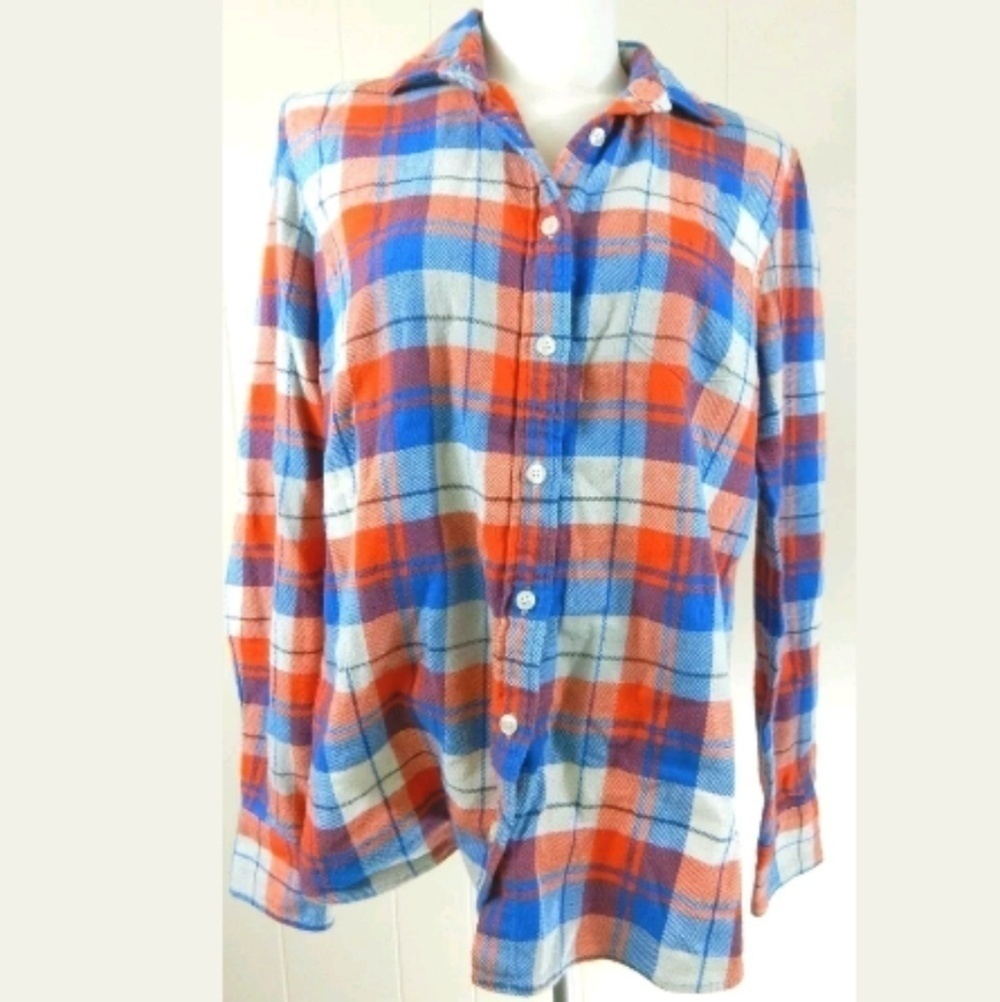 J Crew Factory Perfect Boyfriend Shirt Flannel